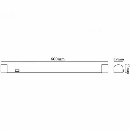 LED pult alatti lámpa LED/15W/230V 60 cm IP44 fehér