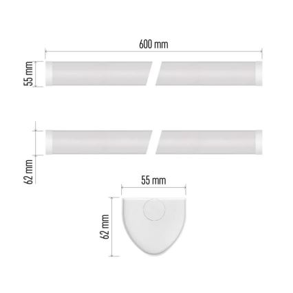 LED pult alatti lámpatest LED/20W/230V 4000K 60 cm