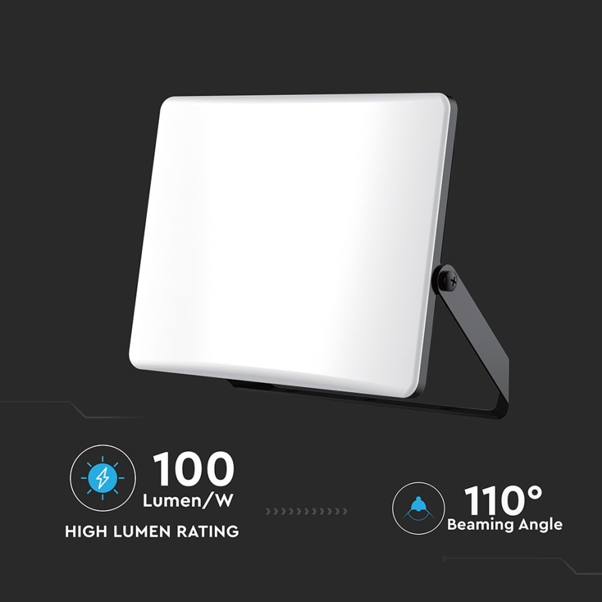 LED Reflektor LED/100W/230V 3000/4000/6500K IP65 fekete