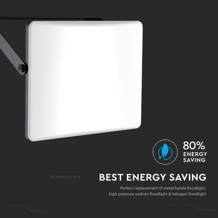 LED Reflektor LED/100W/230V 3000/4000/6500K IP65 fekete