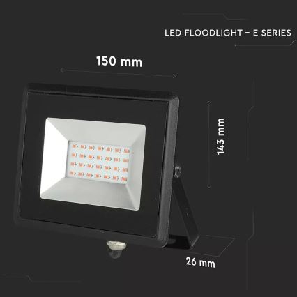 LED Reflektor LED/20W/230V IP65 rózsaszín fény