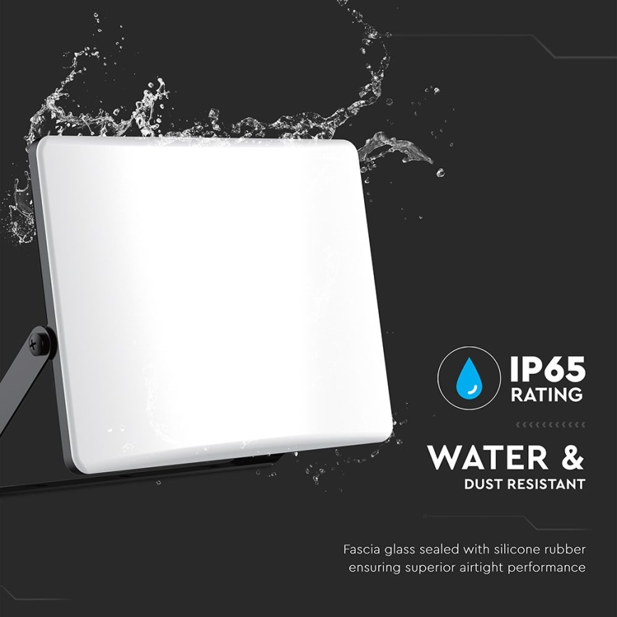 LED Reflektor LED/30W/230V 3000/4000/6500K IP65 fekete