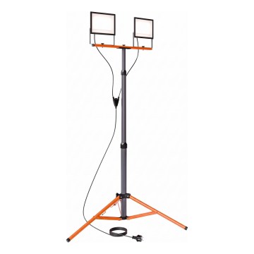 LED reflektor állvánnyal 2xLED/100W/230V 4500K IP65 fekete/narancssárga