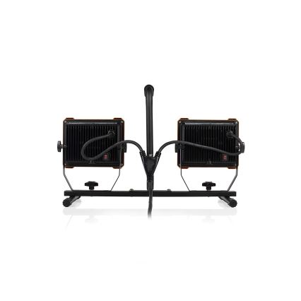 LED reflektor állvánnyal 2xLED/30W/230V 4000K IP65 narancssárga/fekete