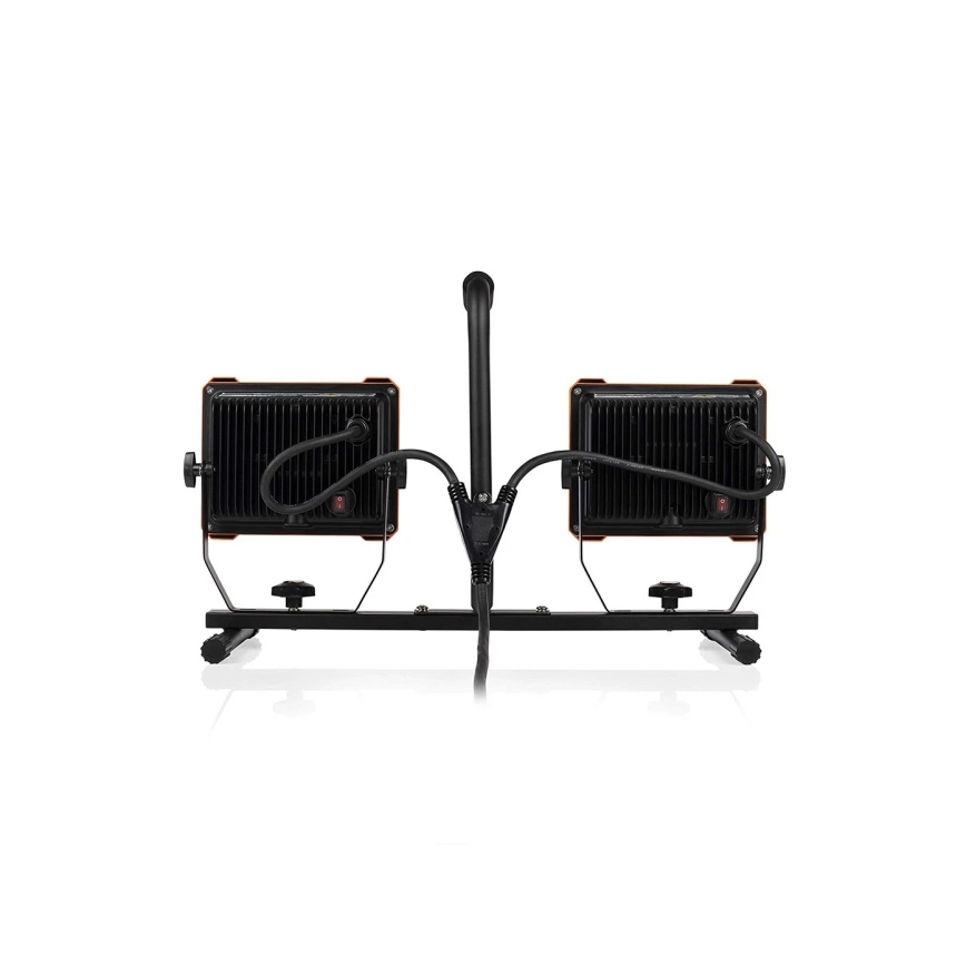 LED reflektor állvánnyal 2xLED/30W/230V 4000K IP65 narancssárga/fekete