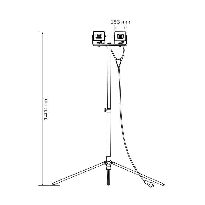 LED reflektor állvánnyal 2xLED/50W/230V 6500K IP65 sárga