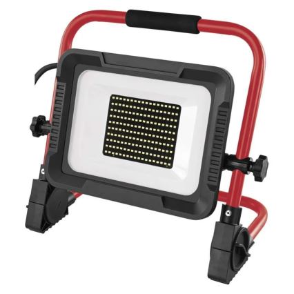 LED reflektor állvánnyal ELION LED/100W/230V 4000K IP65 piros/fekete