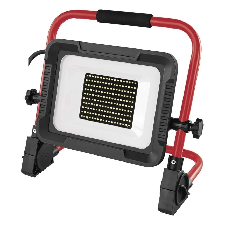 LED reflektor állvánnyal ELION LED/100W/230V 4000K IP65 piros/fekete