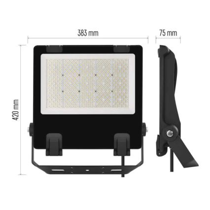 LED Reflektor AVENO LED/200W/230V 4000K 32000 lm IP66 fekete