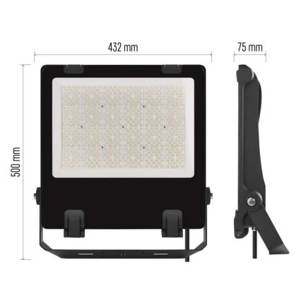 LED Reflektor AVENO LED/300W/230V 4000K 48000 lm IP66 fekete