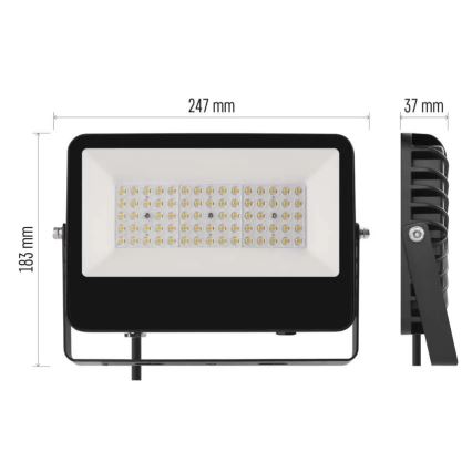 LED reflektor AVENO LED/48W/230V 4000K 7200 lm IP66 fekete