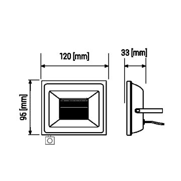 LED Reflektor érzékelős LED/10W/85-265V 4500K IP65