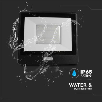 LED Reflektor érzékelővel LED/50W/230V 4000K IP65 fekete