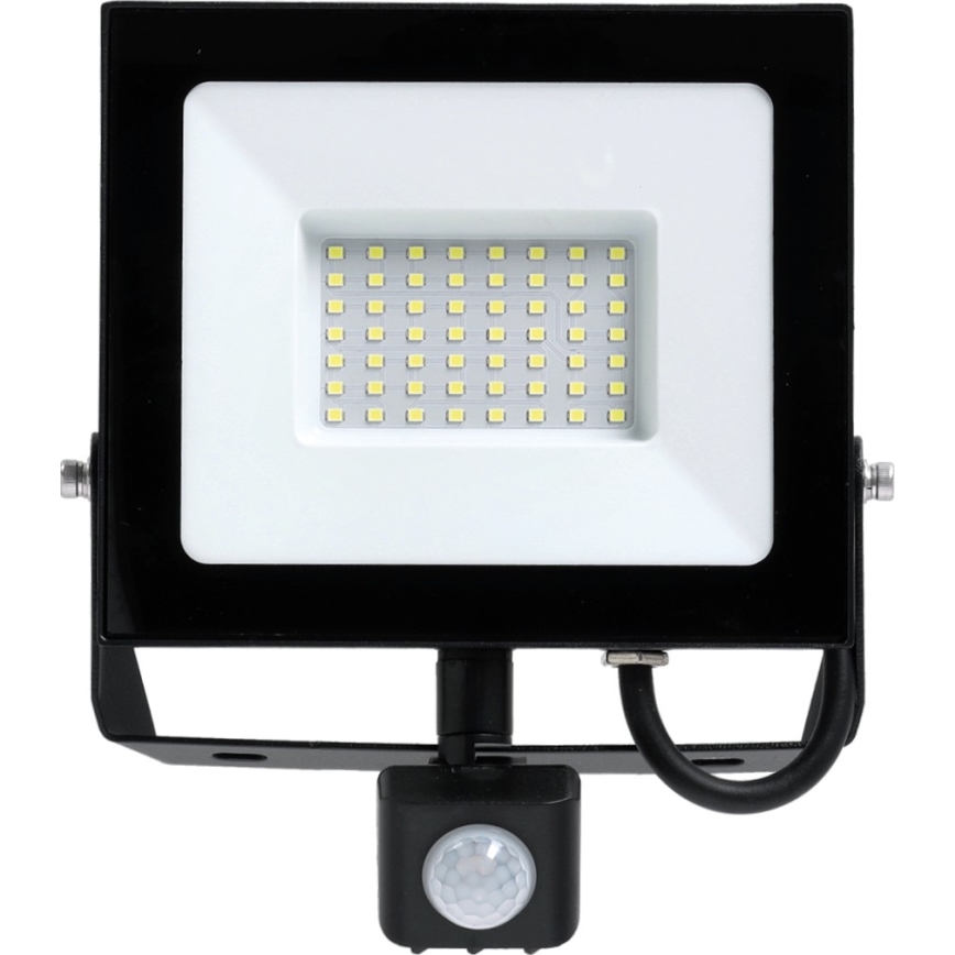 LED Reflektor érzékelővel LED/50W/230V 6500K IP44 fekete
