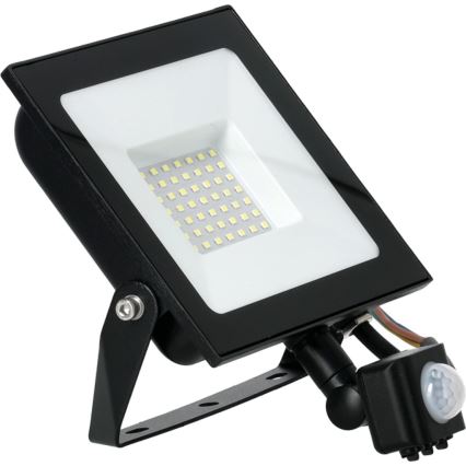 LED Reflektor érzékelővel LED/50W/230V 6500K IP44 fekete