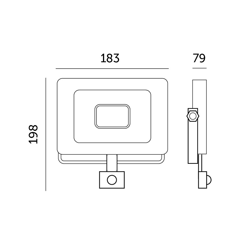 LED Reflektor érzékelővel LED/50W/230V 6500K IP44 fekete