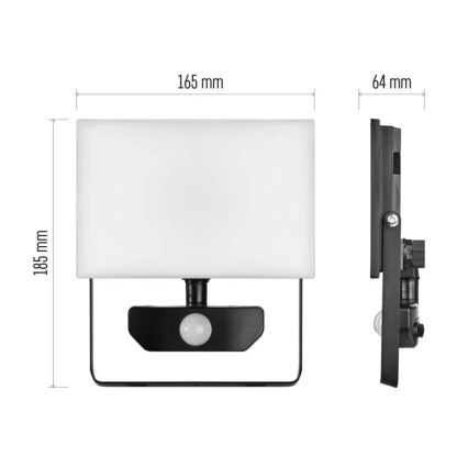 LED Reflektor érzékelővel TAMBO LED/30W/230V 4000K IP54