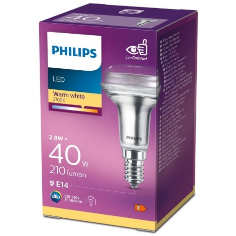 LED Reflektor izzó Philips E14/2,8W/230V 2700K