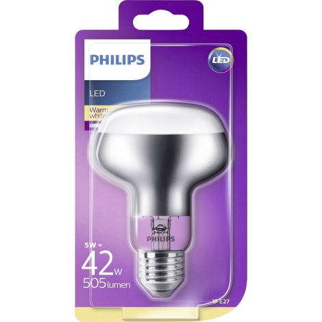 LED Reflektor izzó Philips R80 E27/5W/230V