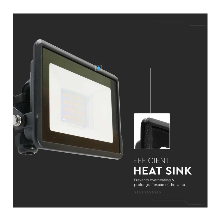 LED Reflektor közvetlen csatlakozással SAMSUNG CHIP LED/20W/230V IP65 6500K