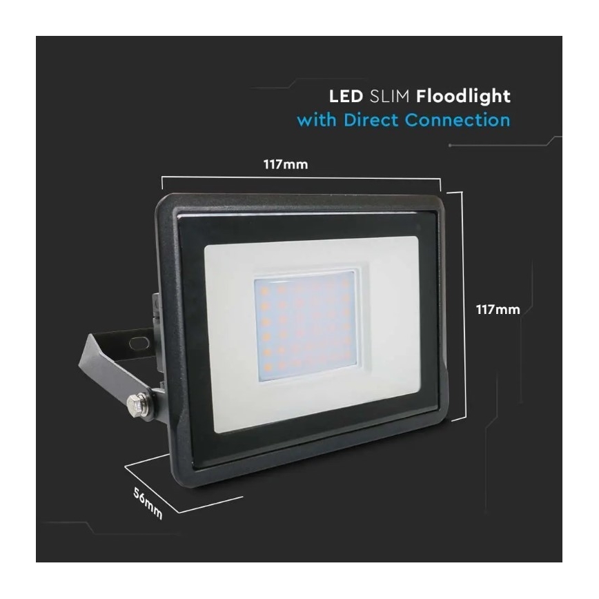 LED Reflektor közvetlen csatlakozással SAMSUNG CHIP LED/30W/230V IP65 6500K