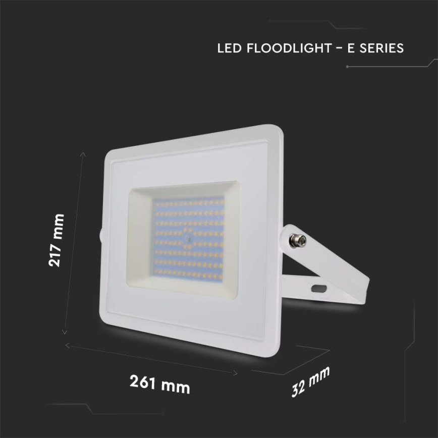 LED Reflektor LED/100W/230V 4000K IP65 fehér