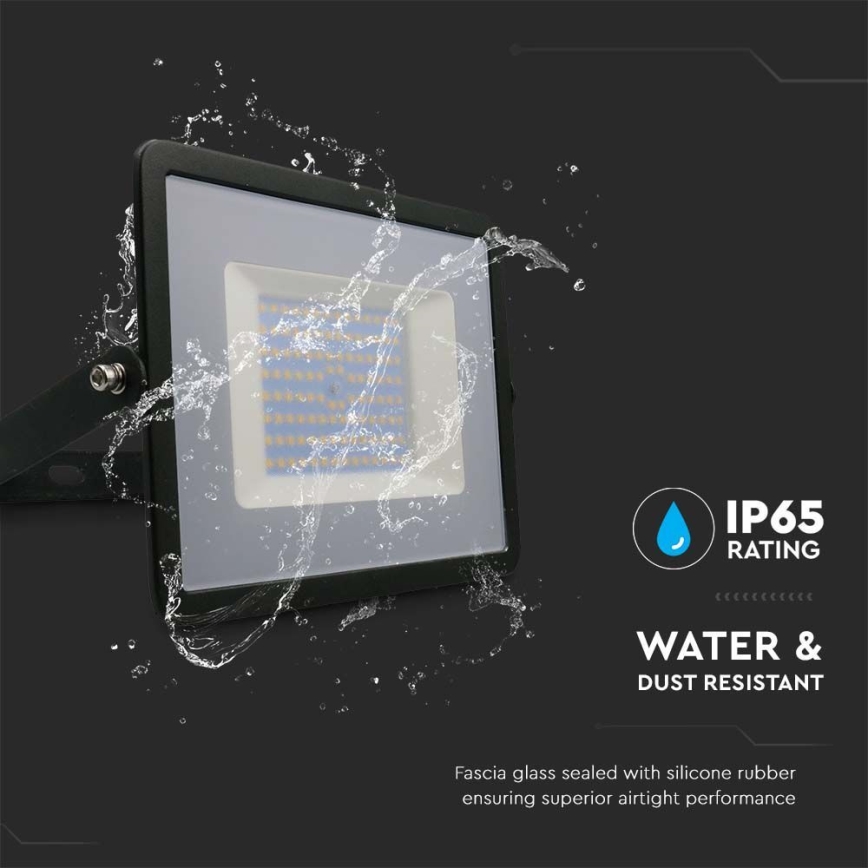 LED Reflektor LED/100W/230V 4000K IP65 fekete