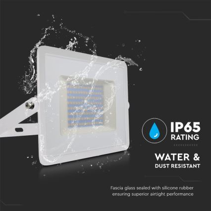 LED Reflektor LED/100W/230V 6500K IP65 fehér