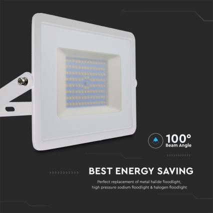 LED Reflektor LED/100W/230V 6500K IP65 fehér