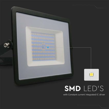 LED Reflektor LED/100W/230V 6500K IP65 fekete