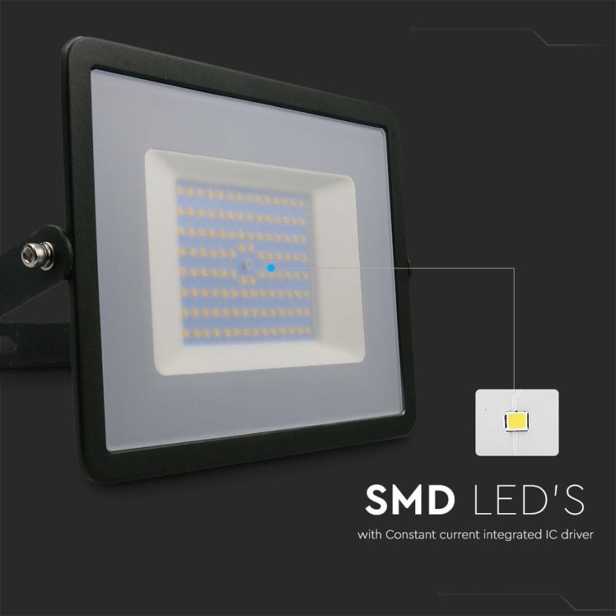 LED Reflektor LED/100W/230V 6500K IP65 fekete