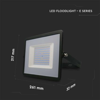 LED Reflektor LED/100W/230V 6500K IP65 fekete