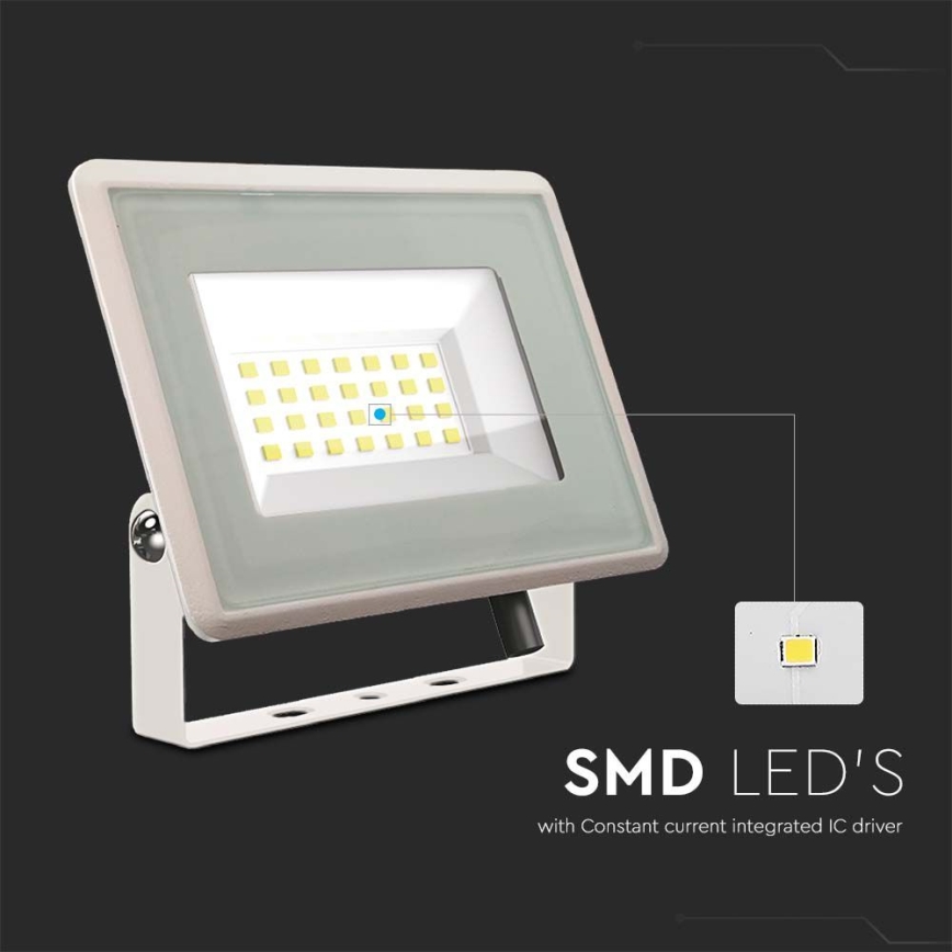 LED Reflektor LED/20W/230V 4000K IP65 fehér