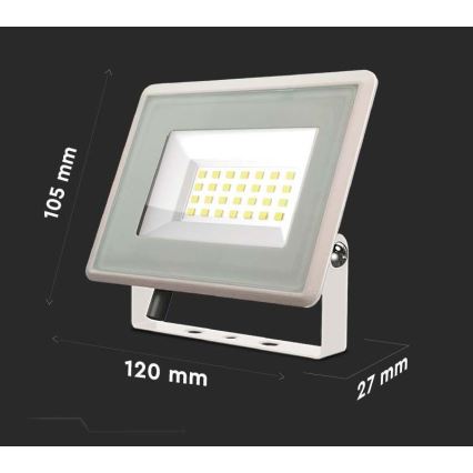 LED Reflektor LED/20W/230V 4000K IP65 fehér