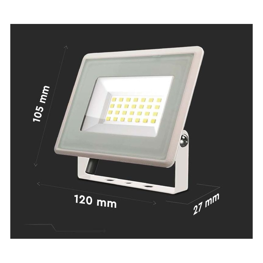 LED Reflektor LED/20W/230V 4000K IP65 fehér