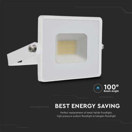 LED Reflektor LED/20W/230V 4000K IP65 fehér