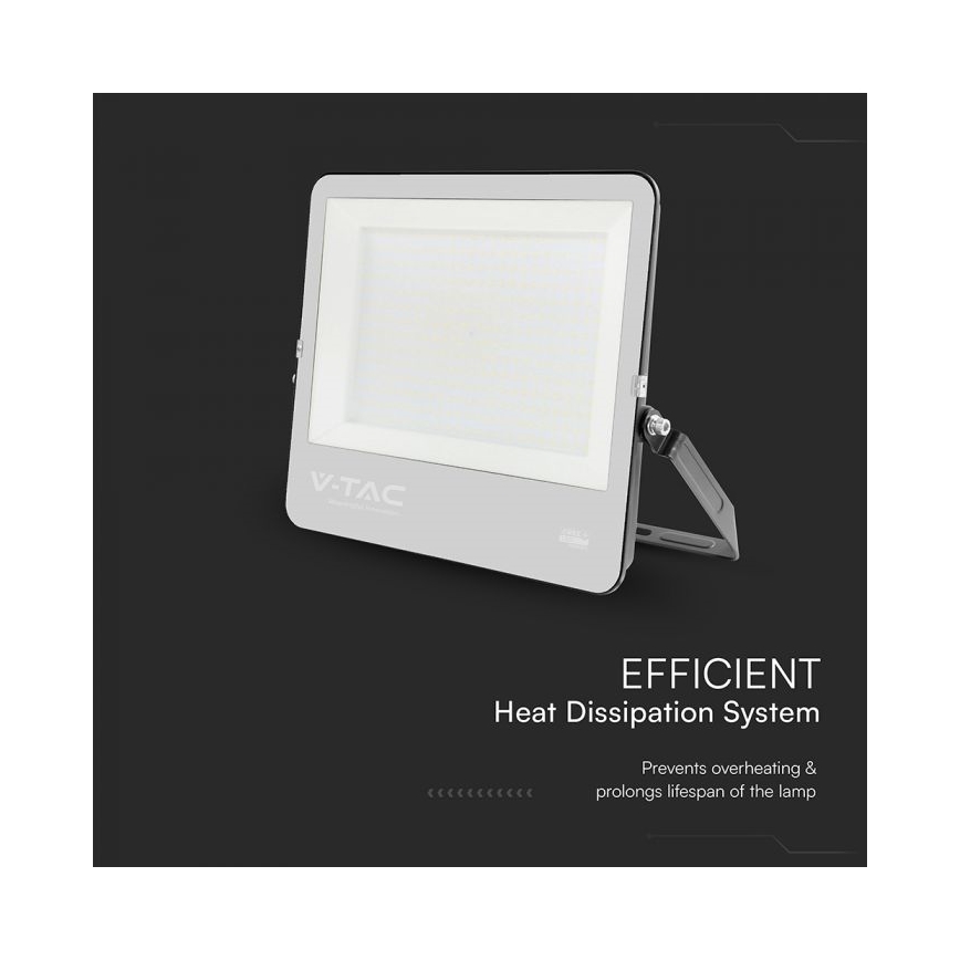 LED reflektor LED/300W/230V 4000K IP65 fekete