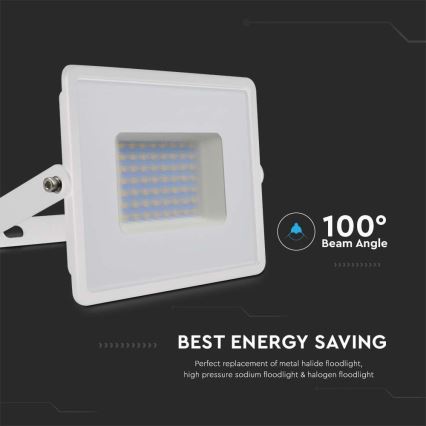 LED Reflektor LED/50W/230V 6500K IP65 fehér