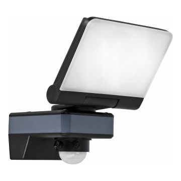 LED-reflektor mozgás- és alkonyatérzékelővel LED/24W/230V 4200K IP54 fekete