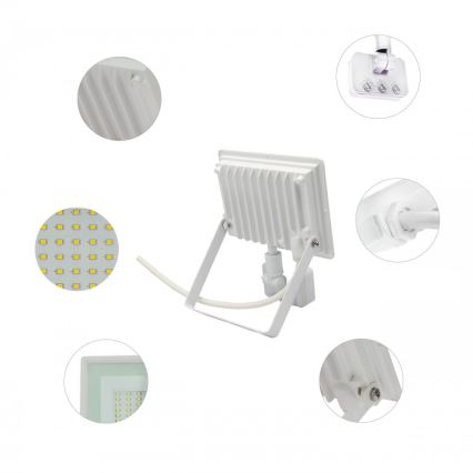 LED reflektor mozgásérzékelővel NOCTIS LUX 3 LED/50W/230V 4000K IP44 fehér