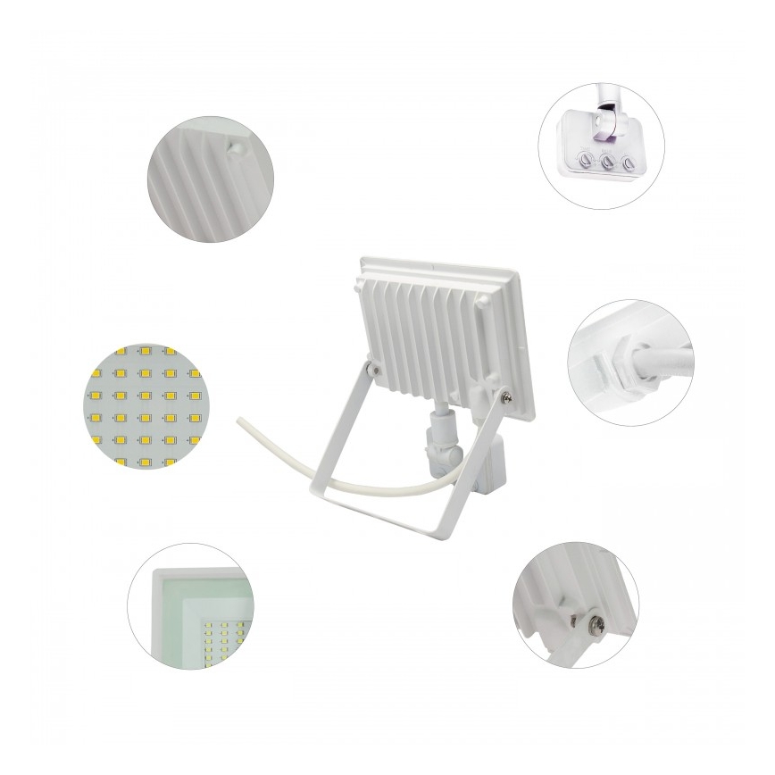 LED reflektor mozgásérzékelővel NOCTIS LUX 3 LED/50W/230V 4000K IP44 fehér