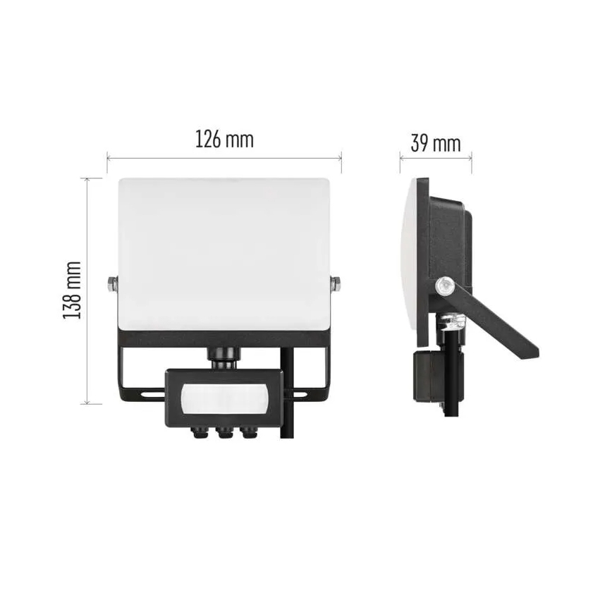 LED reflektor mozgás- és alkonyérzékelővel TAMBO EVO LED/20W/230V 4000K IP44 fekete