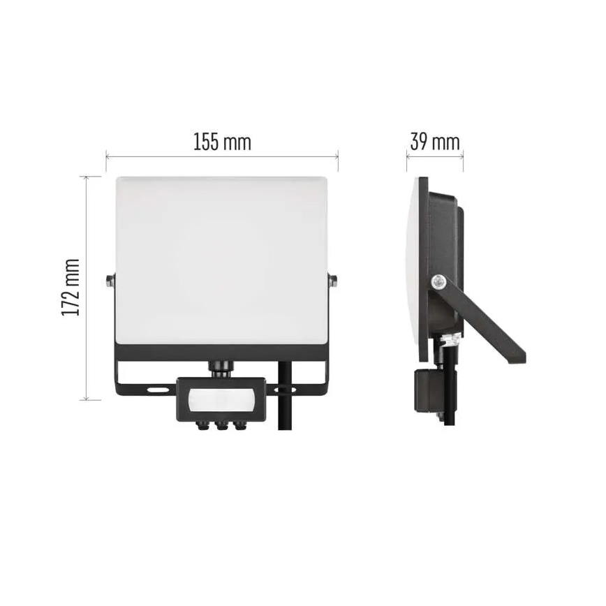 LED reflektor mozgás- és alkonyérzékelővel TAMBO EVO LED/30W/230V 4000K IP44 fekete
