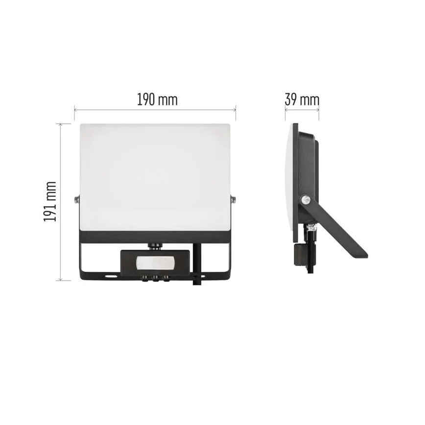 LED reflektor mozgás- és alkonyérzékelővel TAMBO EVO LED/50W/230V 4000K IP44 fekete