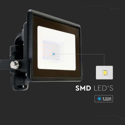 LED reflektor közvetlen csatlakozással SAMSUNG CHIP LED/10W/230V IP65 3000K fekete