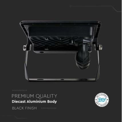 LED reflektor közvetlen csatlakozással SAMSUNG CHIP LED/10W/230V IP65 3000K fekete