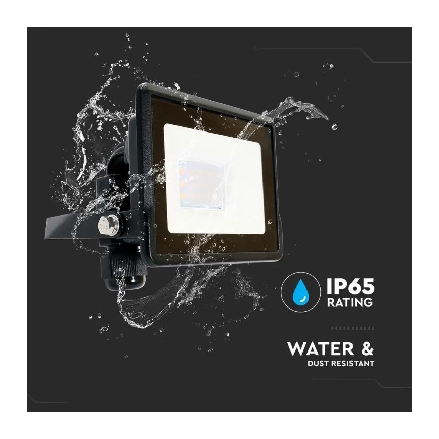 LED reflektor közvetlen csatlakozással SAMSUNG CHIP LED/10W/230V IP65 3000K fekete