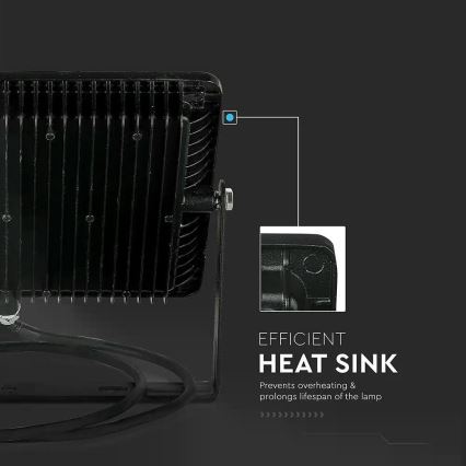 LED Reflektor SAMSUNG CHIP LED/100W/230V 3000K IP65 fekete