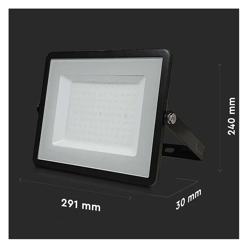 LED Reflektor SAMSUNG CHIP LED/100W/230V 3000K IP65 fekete