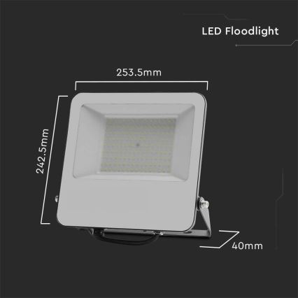 LED Reflektor SAMSUNG CHIP LED/100W/230V 4000K IP65 fekete